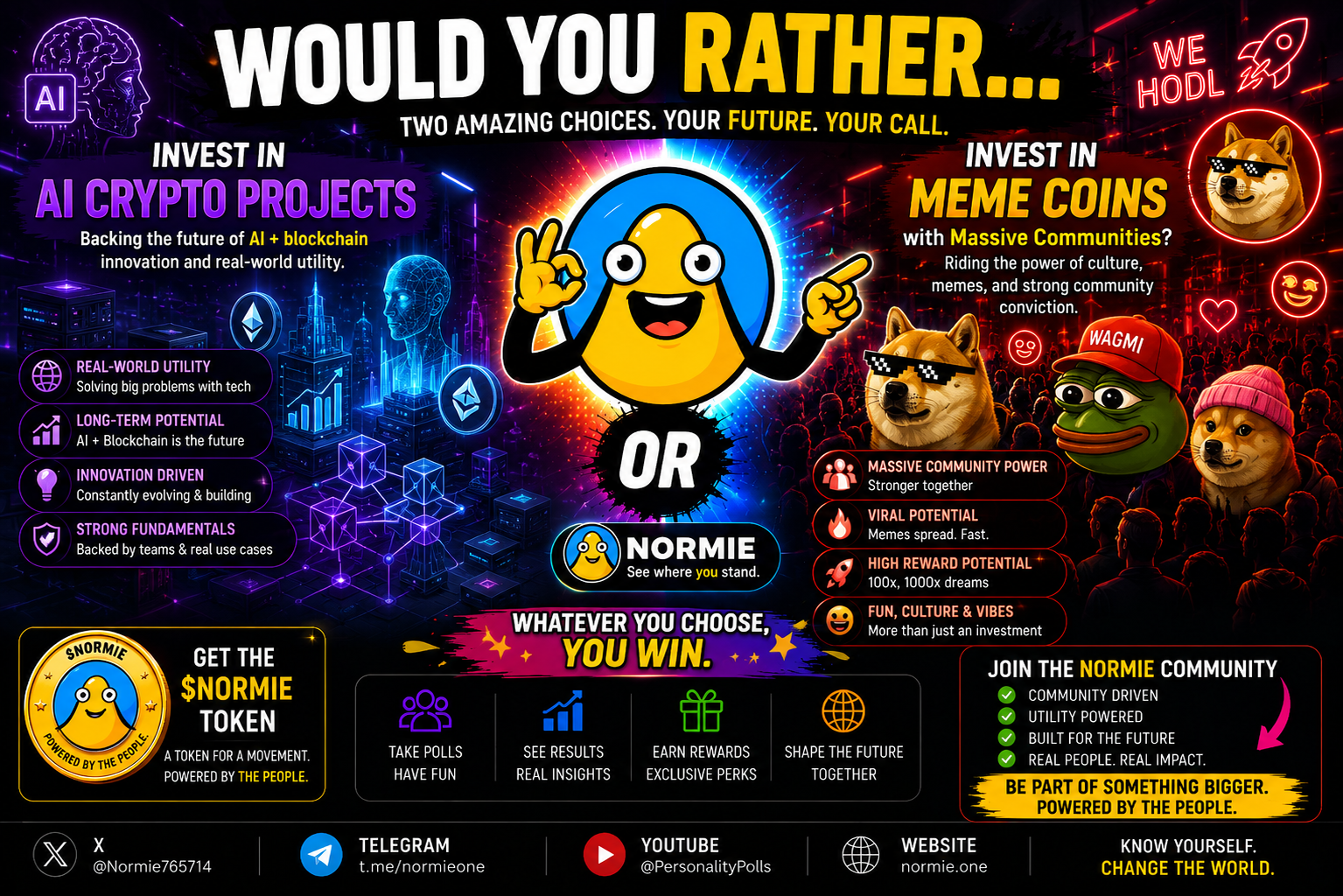 Invest AI Crypto or Meme Communities