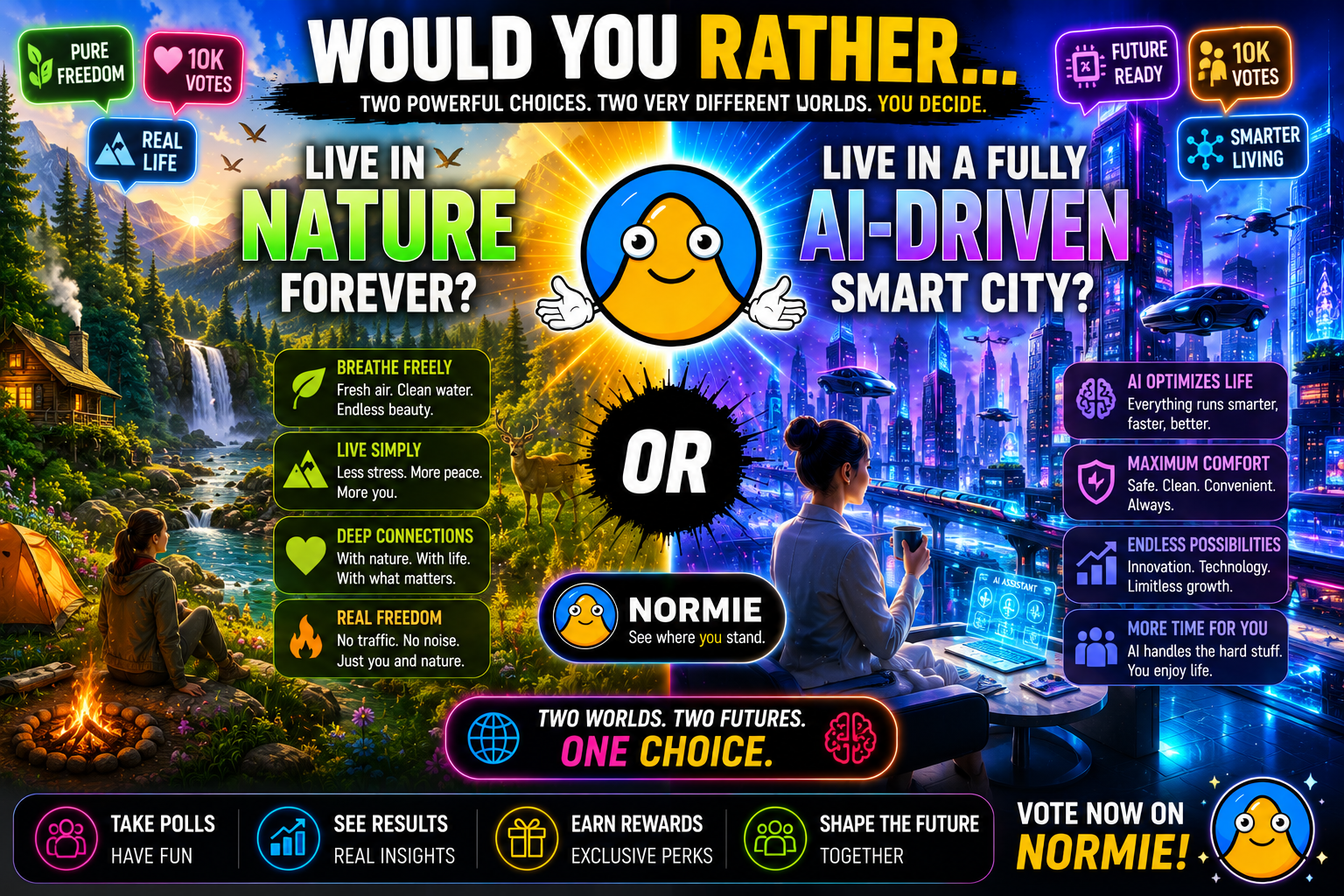 Nature or AI City - Normie Polls
